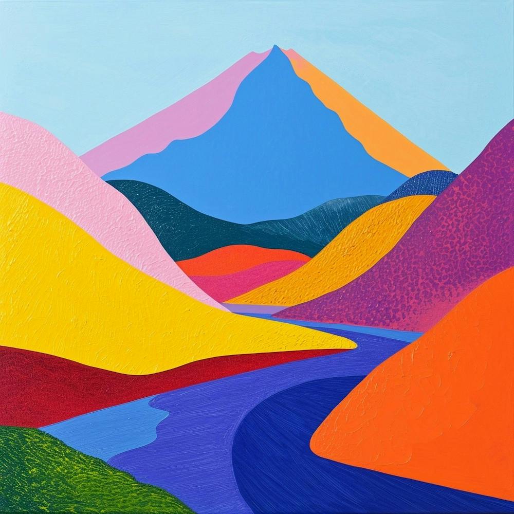 Colourful Abstract Fuji Hakone Izu National Park Japan 1