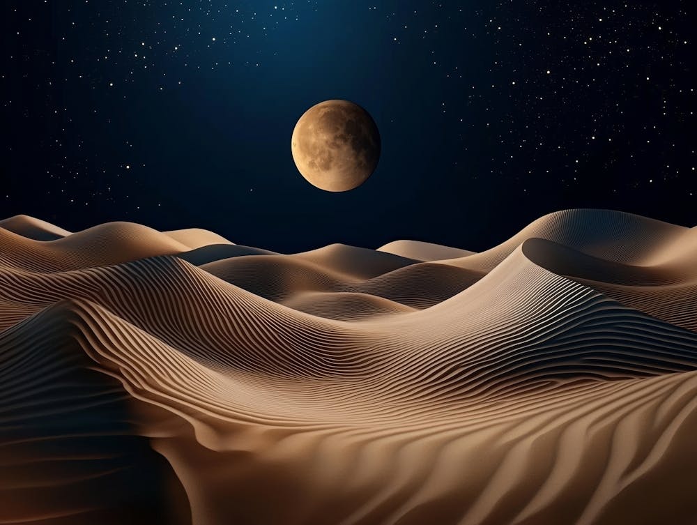 Moon In The Desert 1