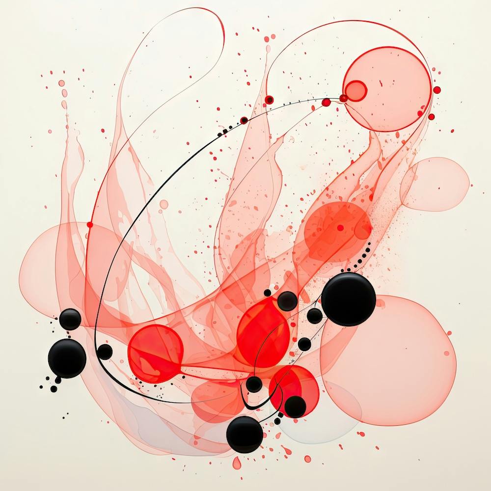 Abstract Painting Red and Black 1