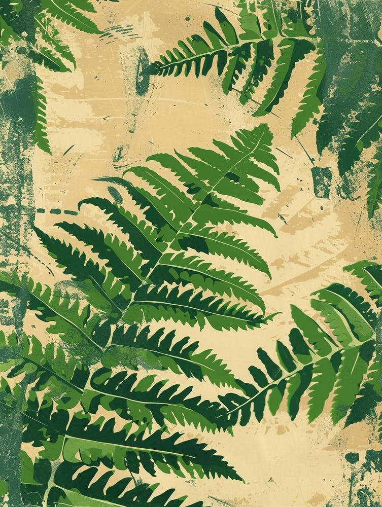 Pattern Poster Harts Tongue Fern 3
