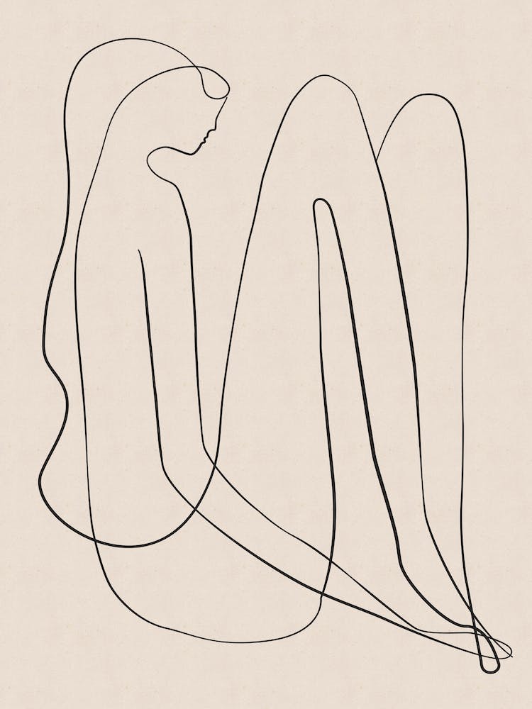 Fine Line Woman Sketch