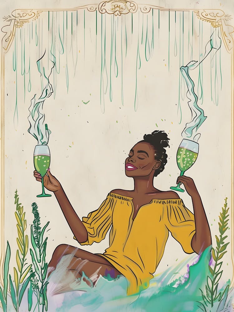 Woman Holding A Glass Of Water