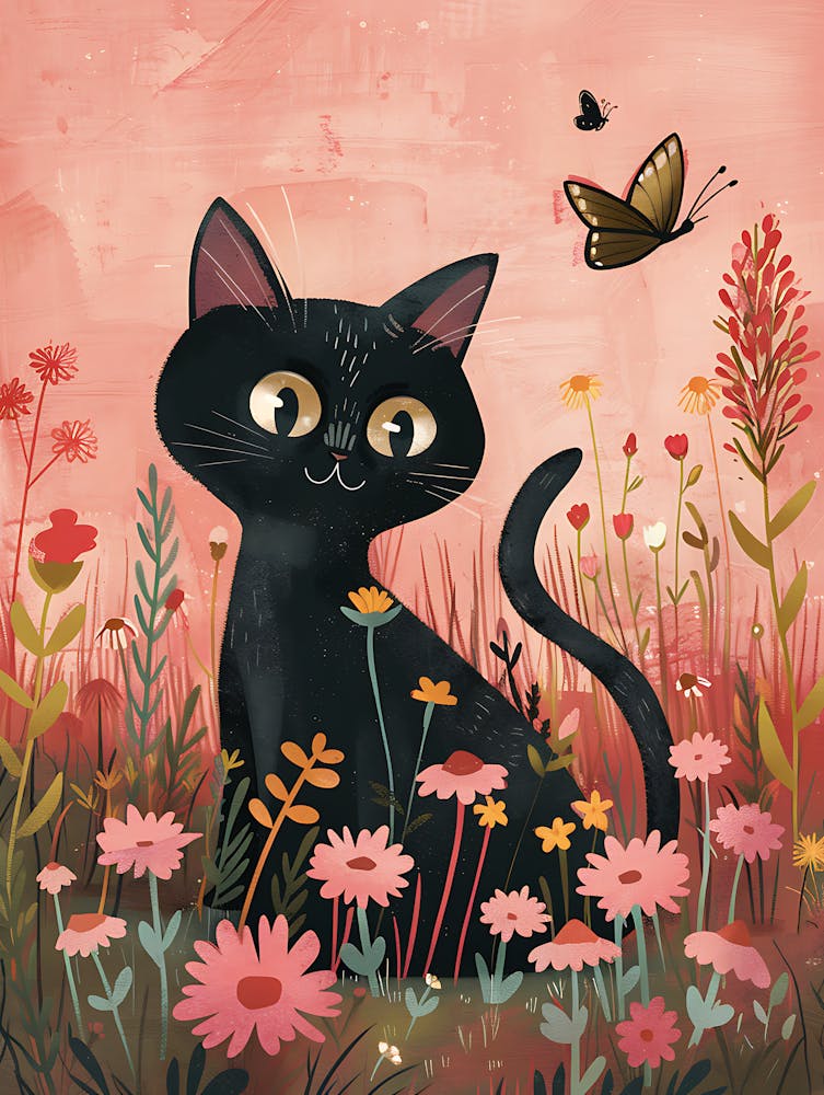 Cat In The Meadow