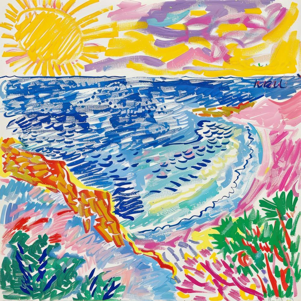 Seaside Doodle Matisse Style 7