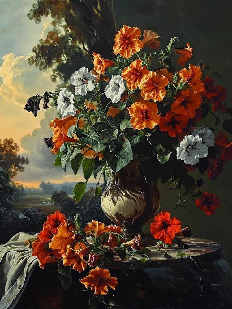 Baroque Floral Still Life Petunia 4