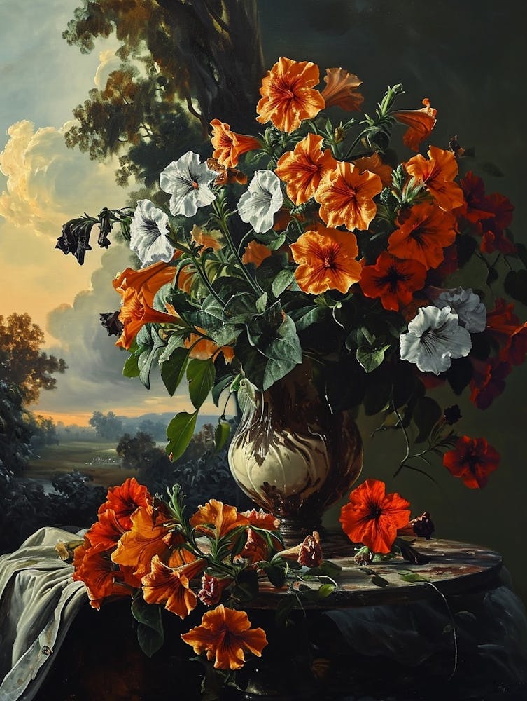 Baroque Floral Still Life Petunia 4