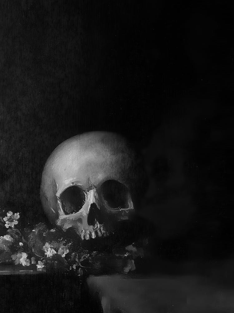 Skull And Flowers 2