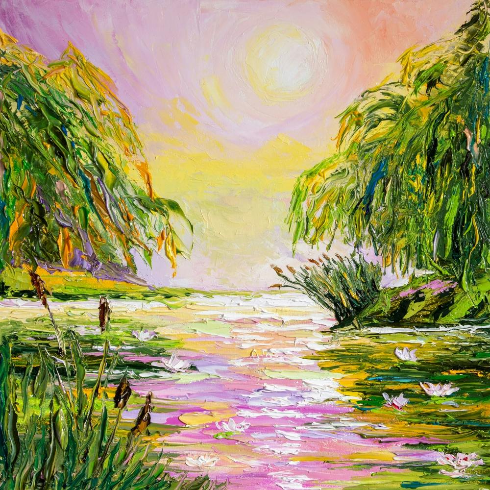 Morning on a summer pond