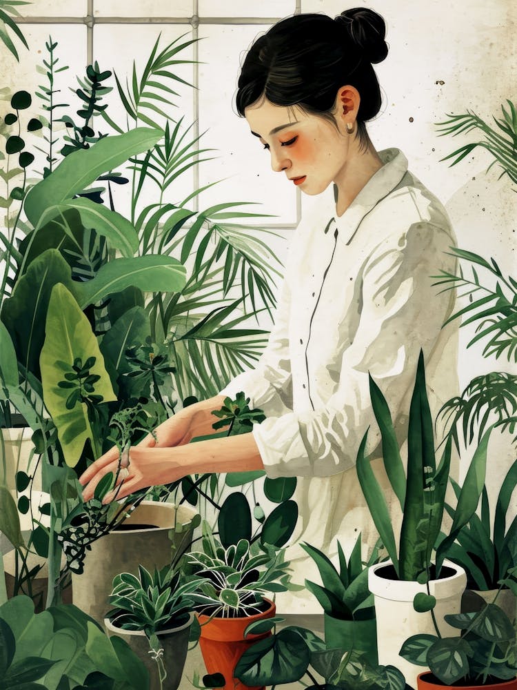 Girl In A Garden