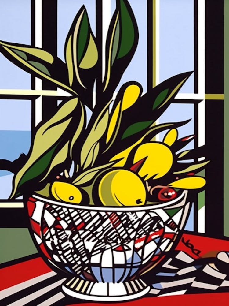 Proteas Flower Still Life  1 Pop Art Style