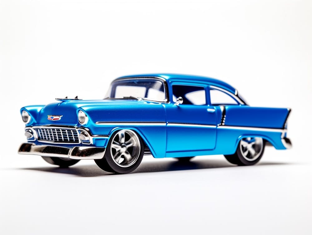 Toy Car 55 Chevy Bel Air Gasser Blue