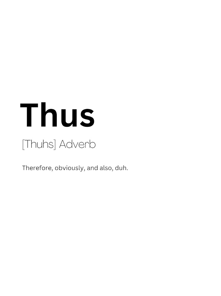 Thus Definition Meaning