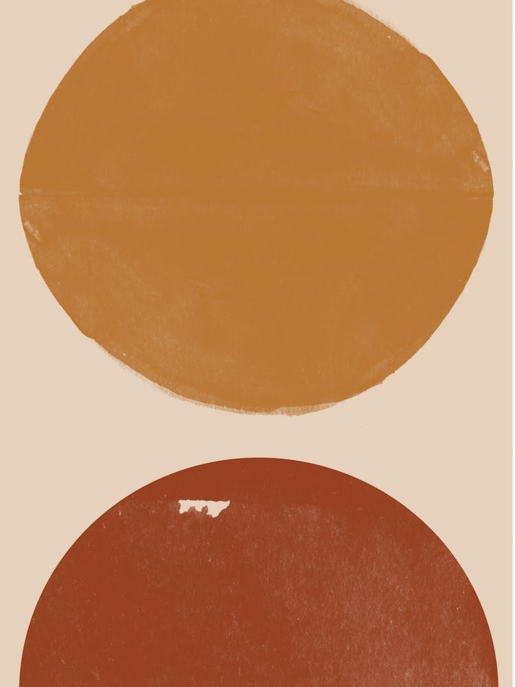 Bohemian Modern Southwestern Art Burnt Orange Rustic Graphic