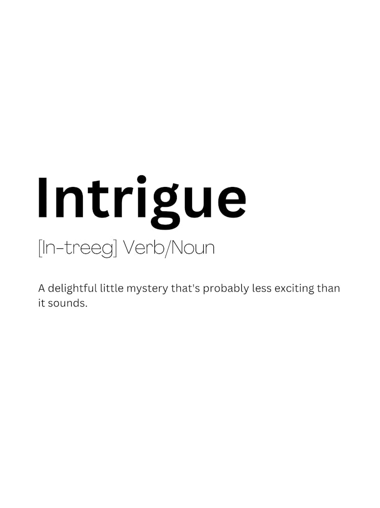 Intrigue Definition Meaning