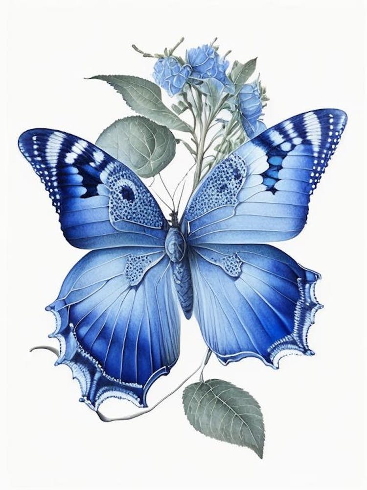 Holly Blue Butterfly Decoupage 1