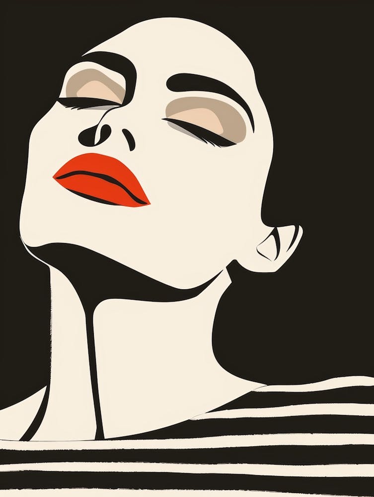 Woman In Black And White 6