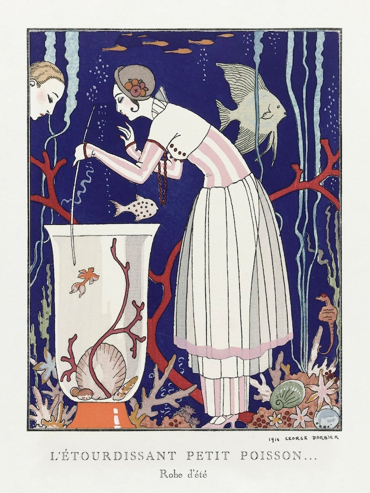 L Étourdissant Petit Poisson Robe D Été (1914), George Barbier