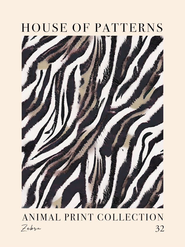 House Of Patterns Zebra Animal Print Pattern 8