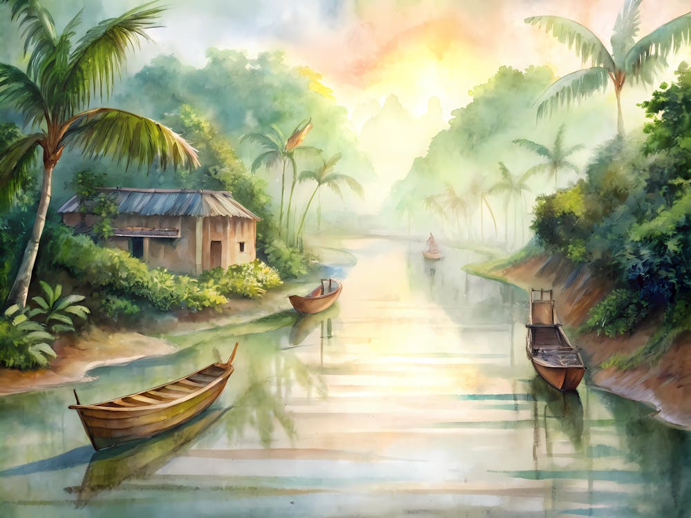 Iquitos Peru Eine Vintage-Illustration