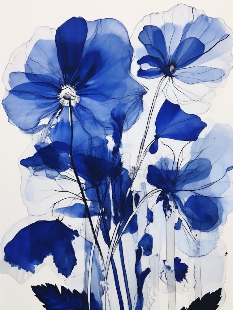 Blue Botanical Lily 4