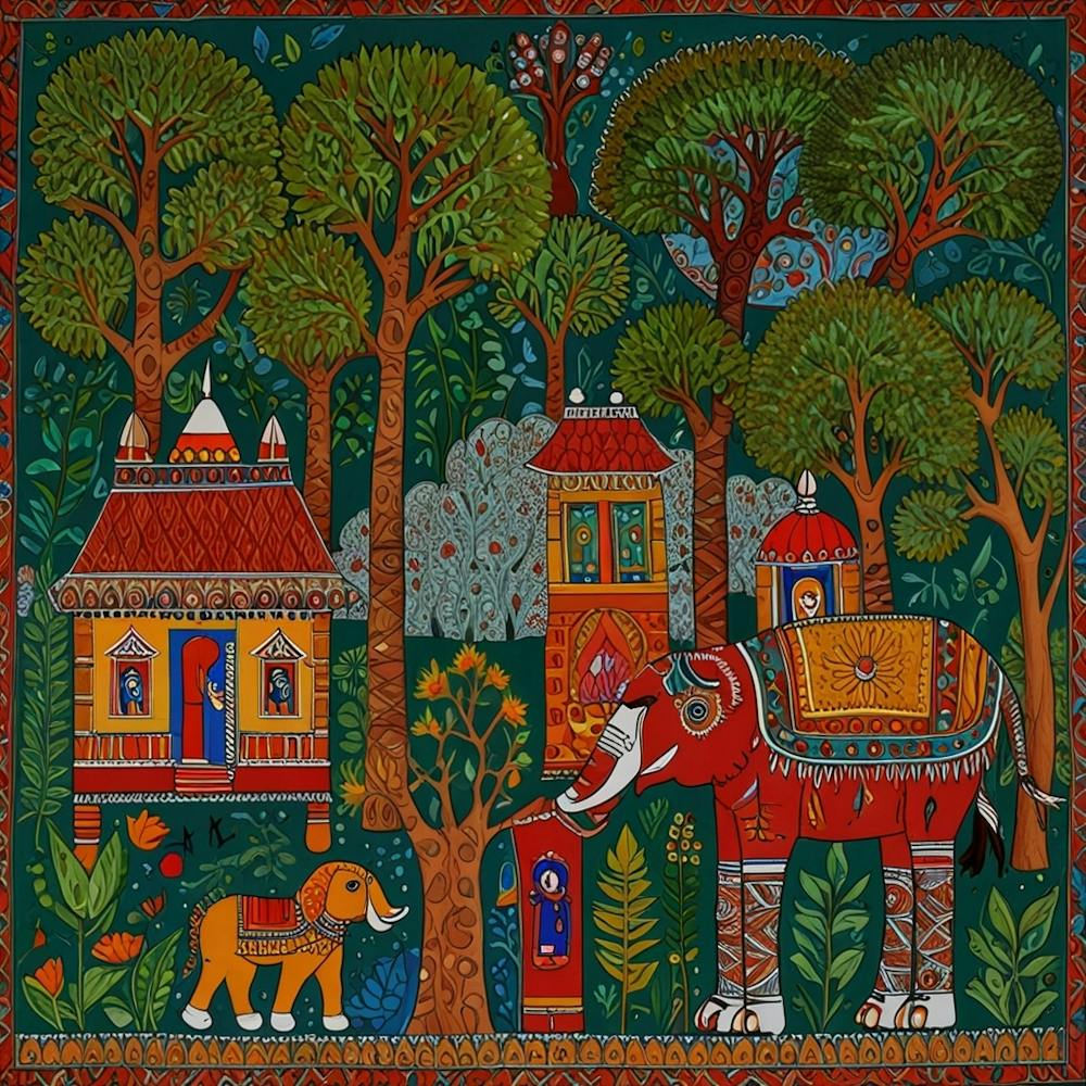 Elephants In The Forest