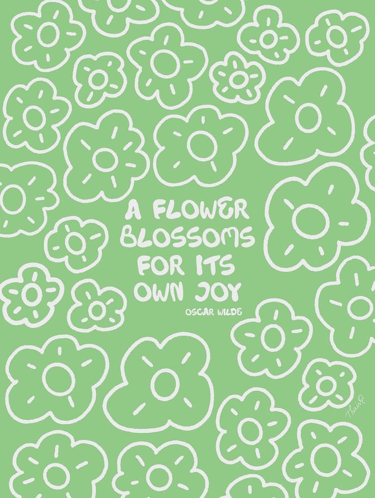 Flowers Blossom For Its Own Joy in Green