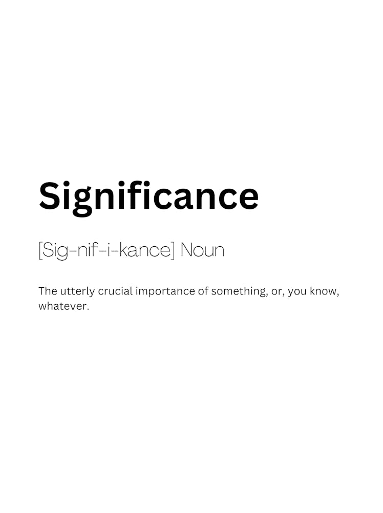 Significance Definition Meaning 1