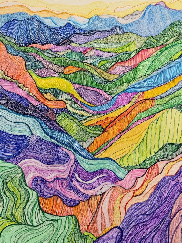 Colorful Mountain Landscape 12