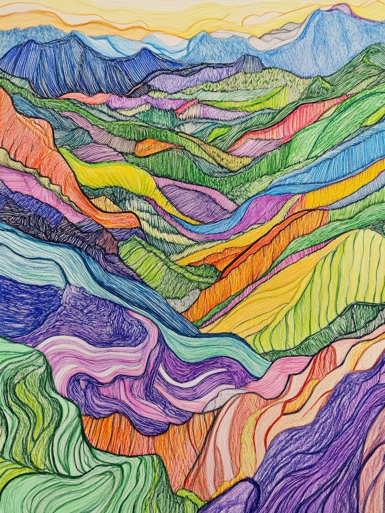 Colorful Mountain Landscape 12