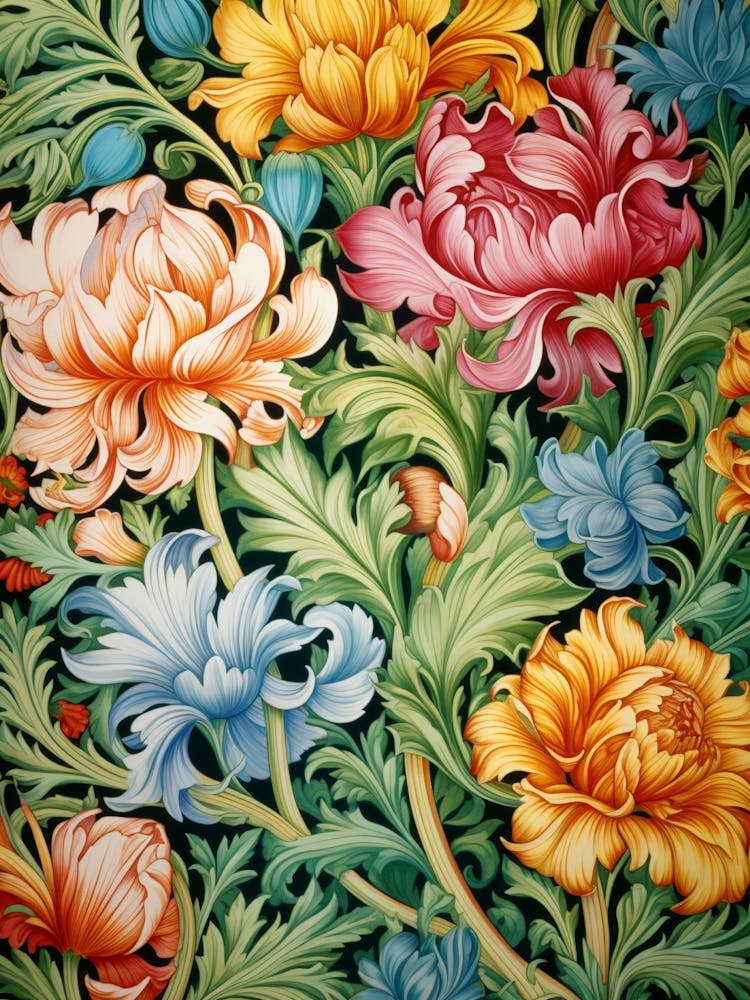 Peonies By William Morris