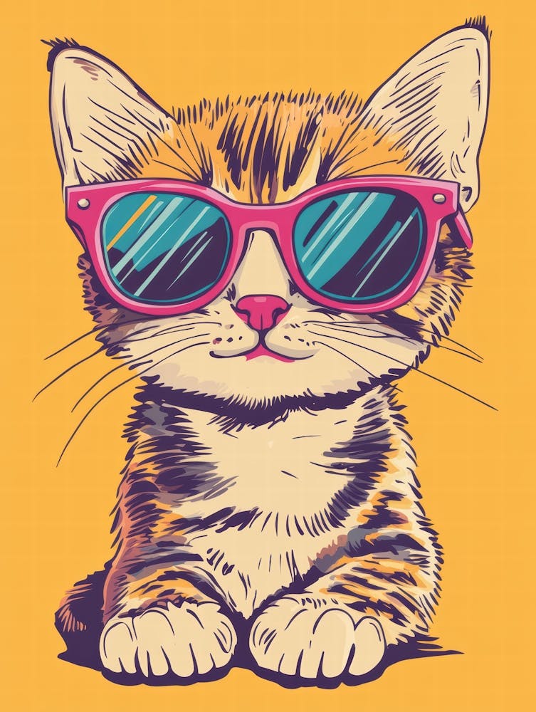 Cute Cat In Sunglasses 7