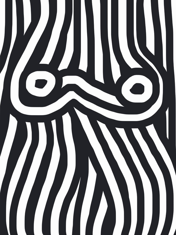 Black And White Striped Nude