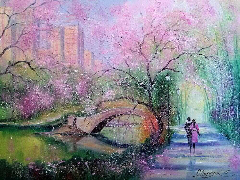 A walk in the spring park