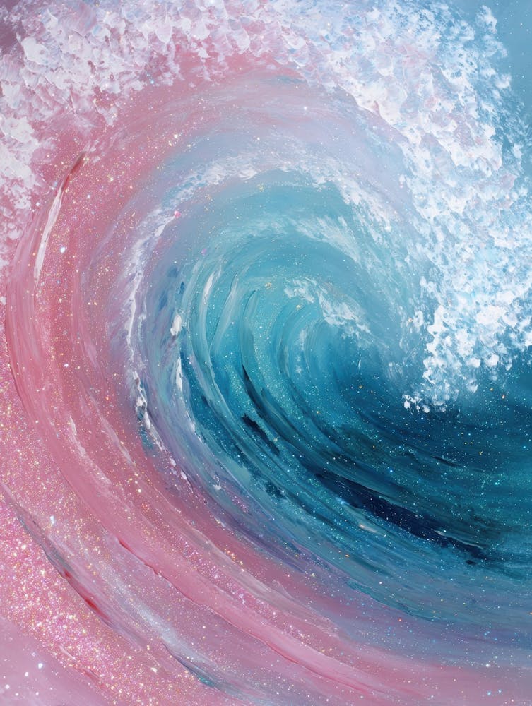 Pink And Blue Wave