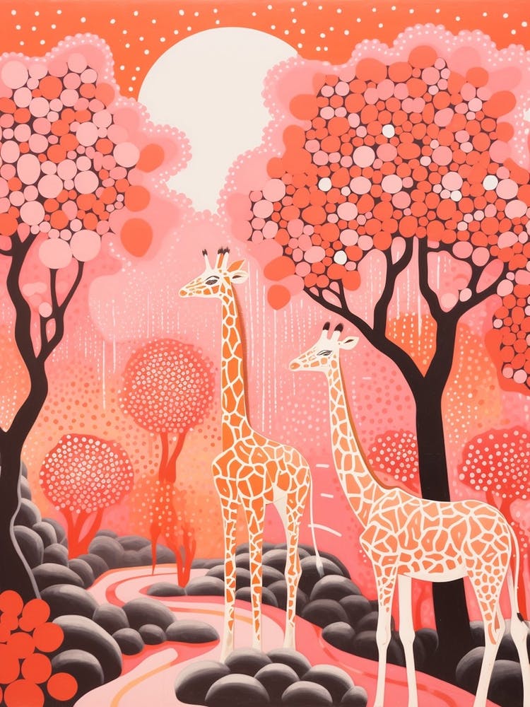 Giraffe Under The Trees 3