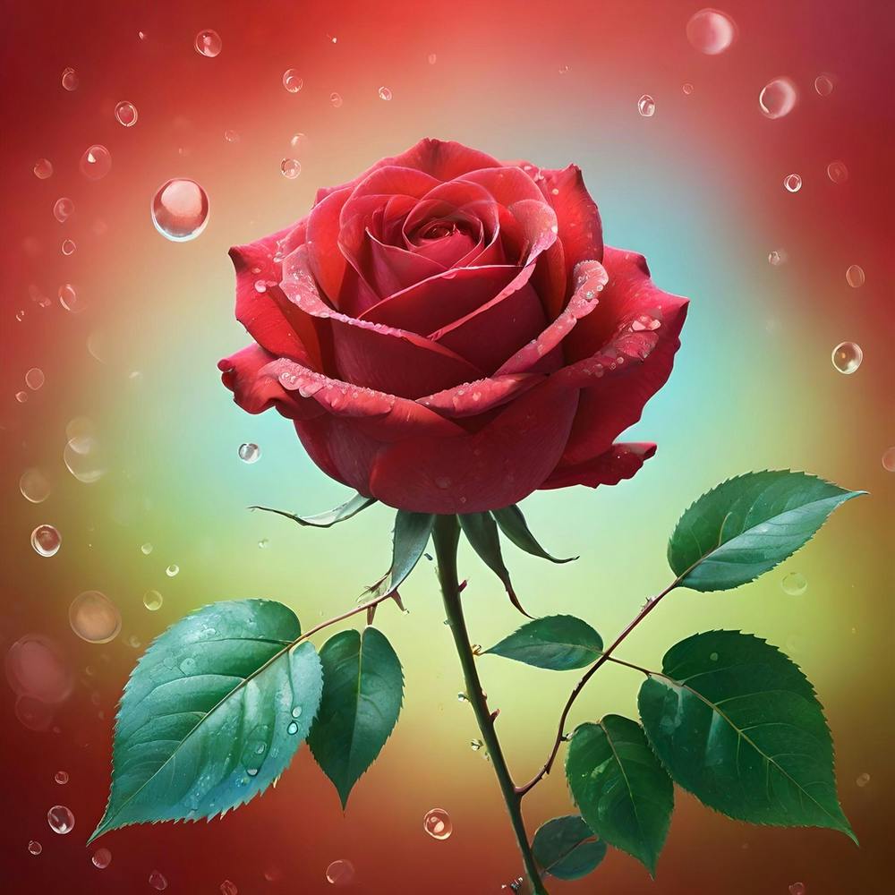 Crimson Red Rose Flower
