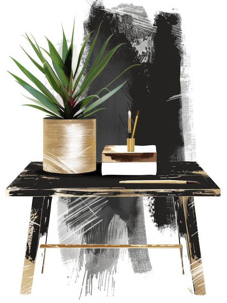 Black And Gold Coffee Table