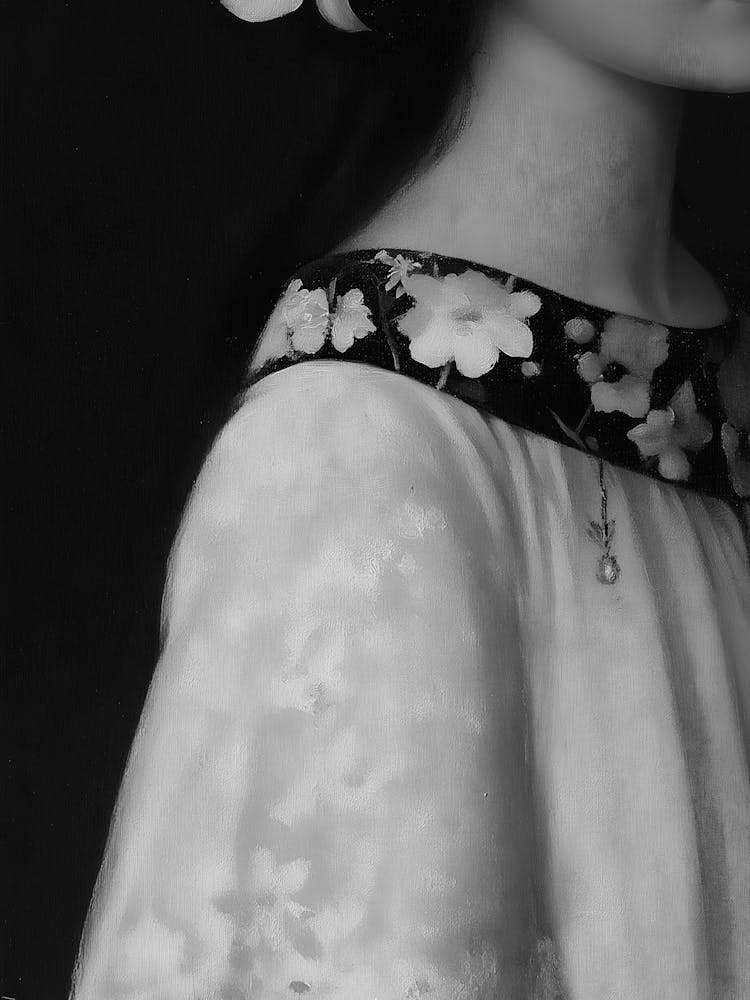 Mädchenporträt mit Blumen