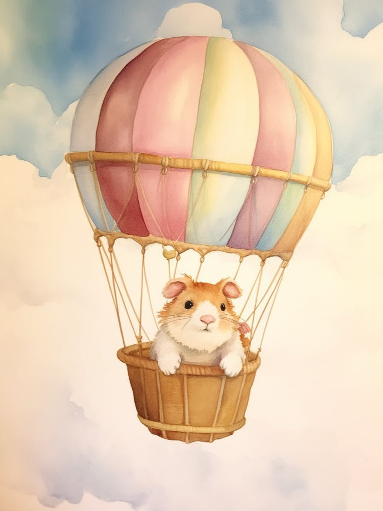 Baby Guinea Pig 2 In A Hot Air Balloon