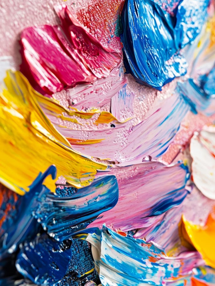 Gros Plan Sur Des Peintures Colorées