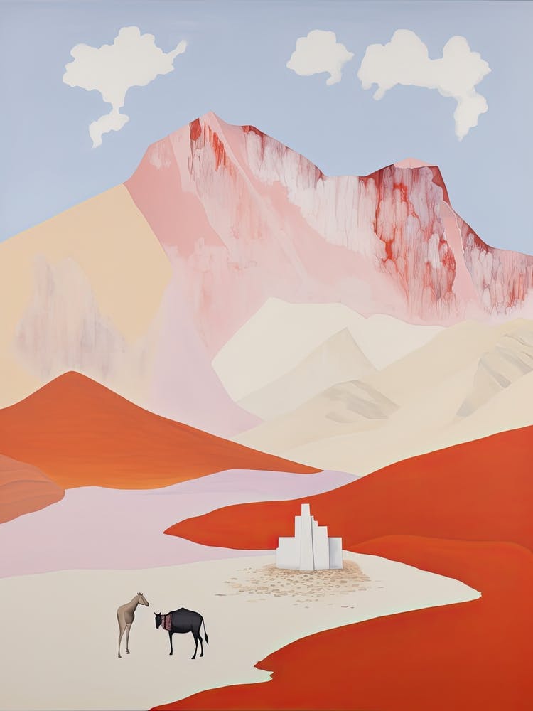 Dasht E Lut   Iran, Contemporary Abstract Illustration 3