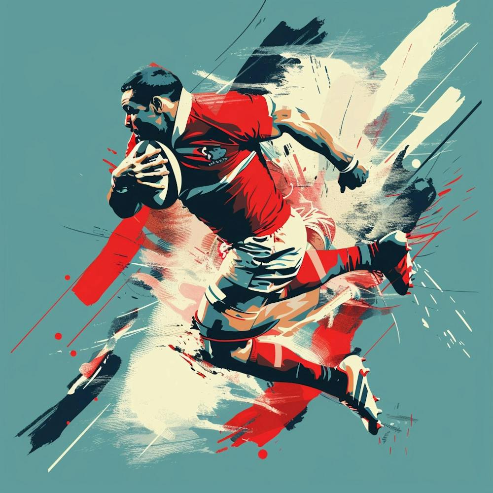 Rugby Player Running 2