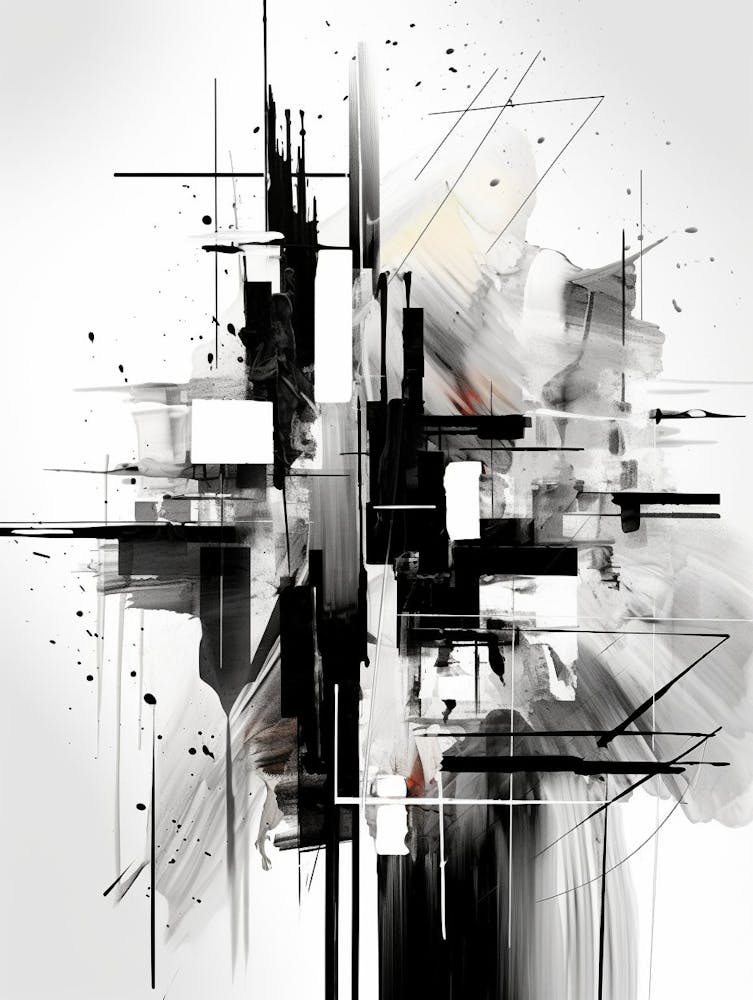 Technology Abstract Black And White 2