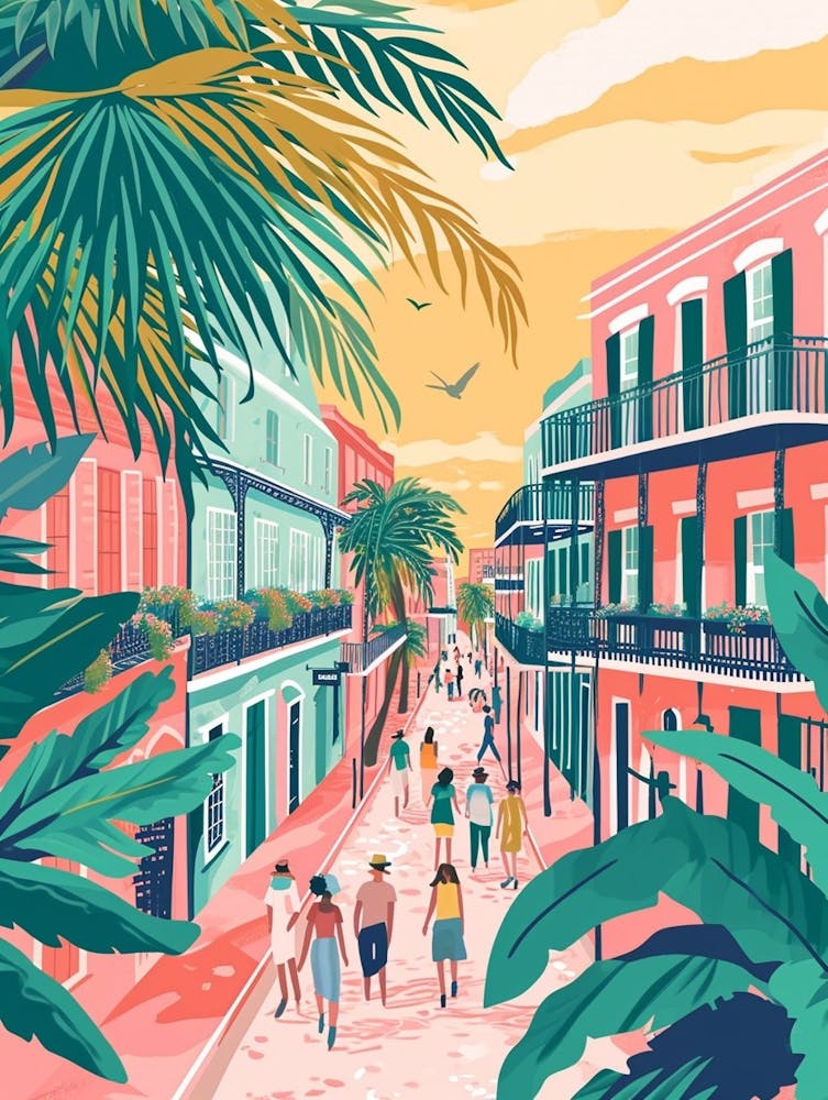 Frenchmen Street Storybook Illustration 1