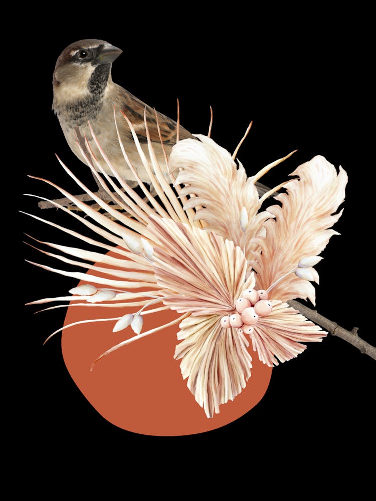 Bird On A Flower