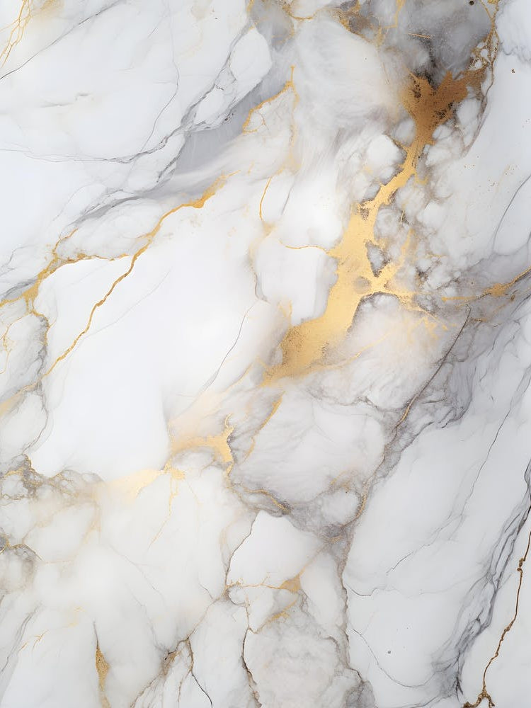 Gold And White Marble