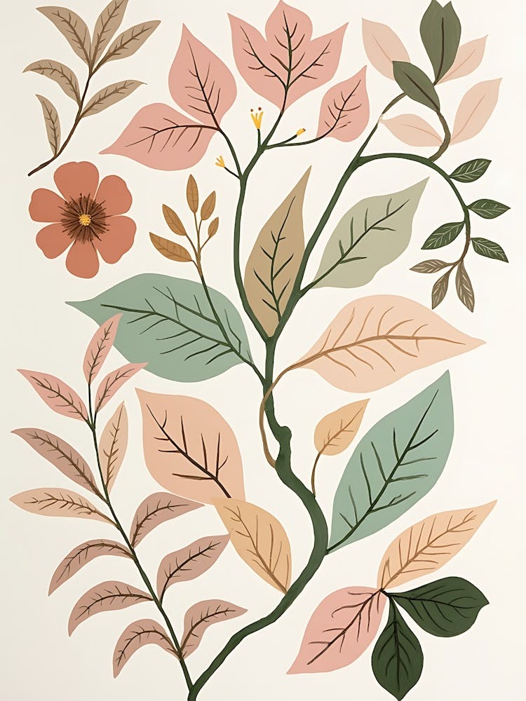Neutral Wildflower Composition in Motion