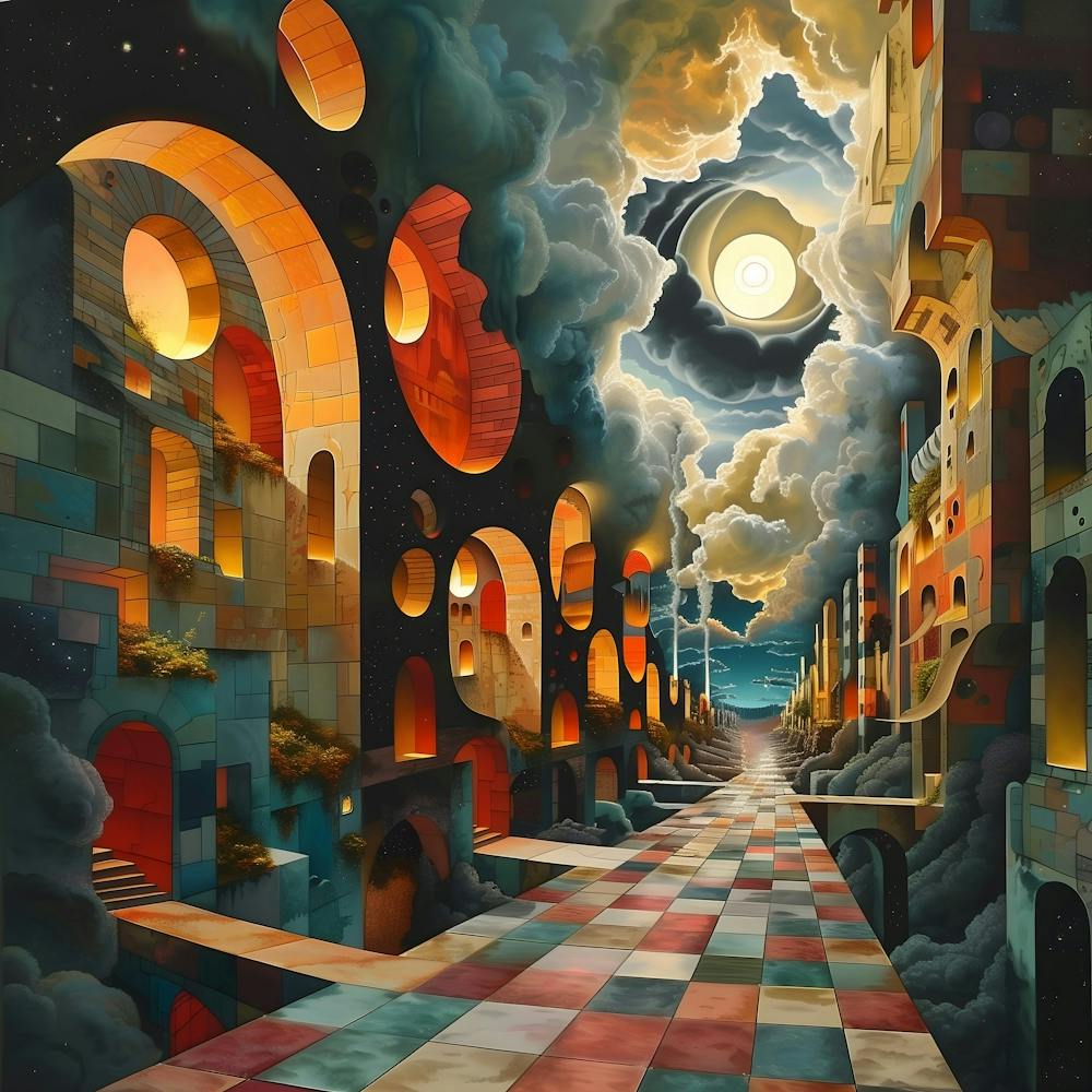 City In The Sky, Pop Surrealism, Lowbrow