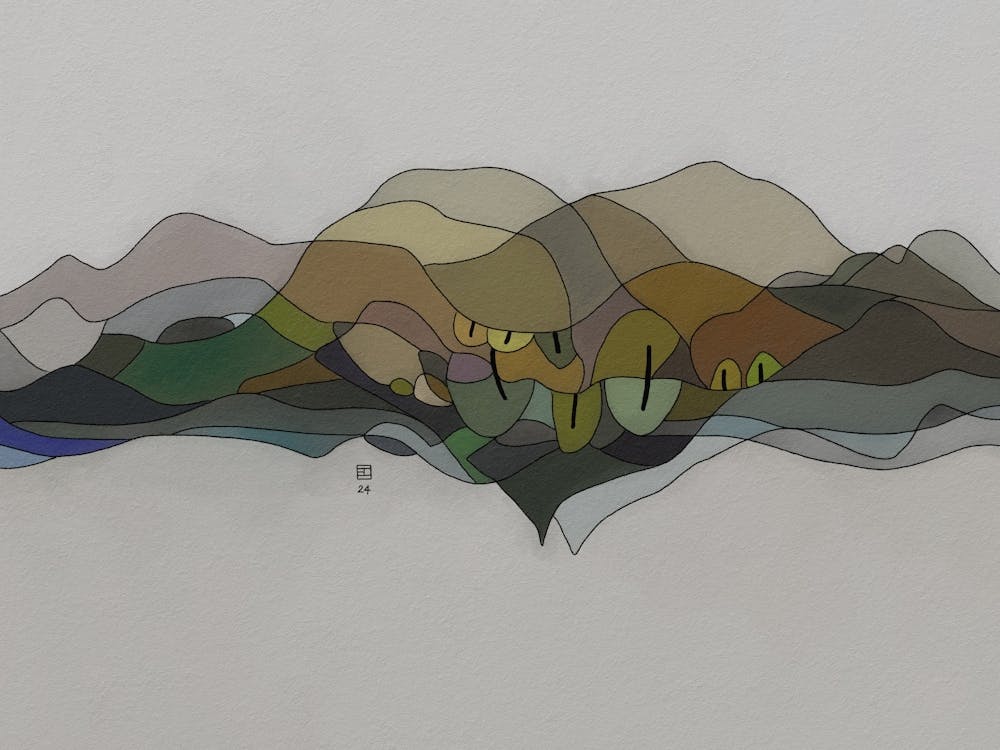 Abstract Mountain Landscape