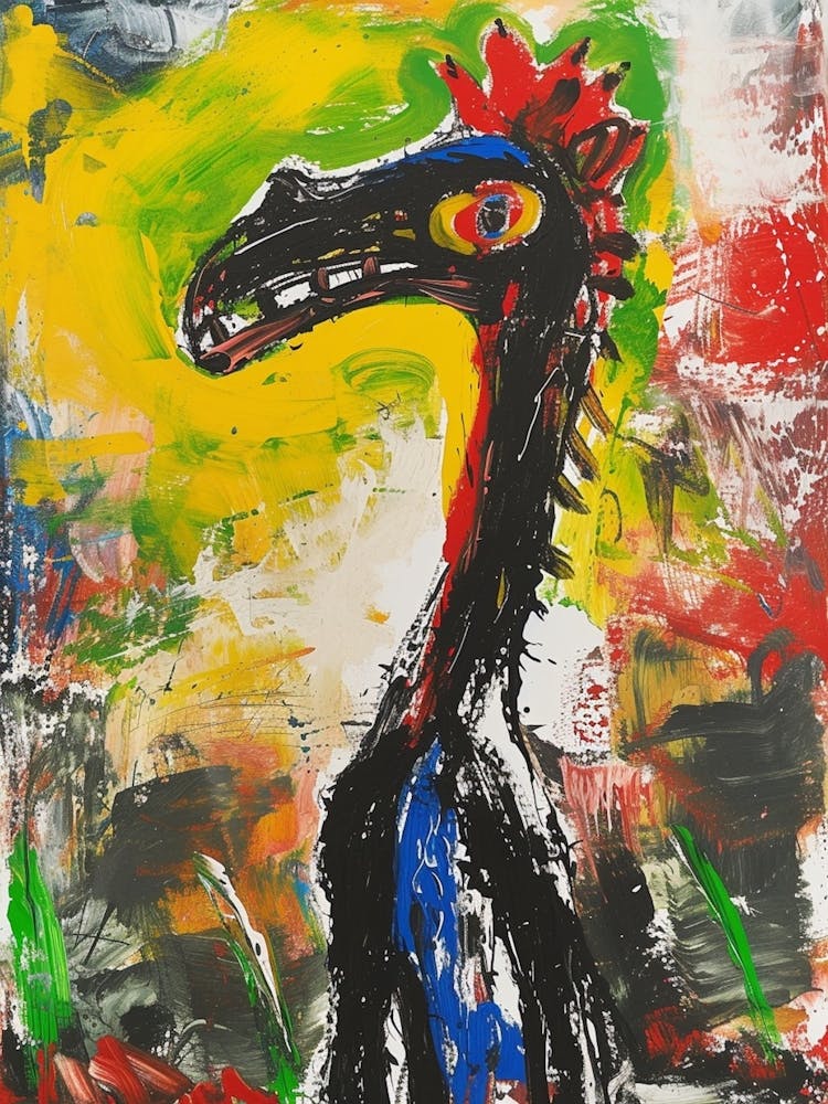 Wild Cartoon Brushstroke Dinosaur 1